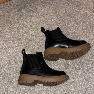 Kids Black and Brown Ankle Boots